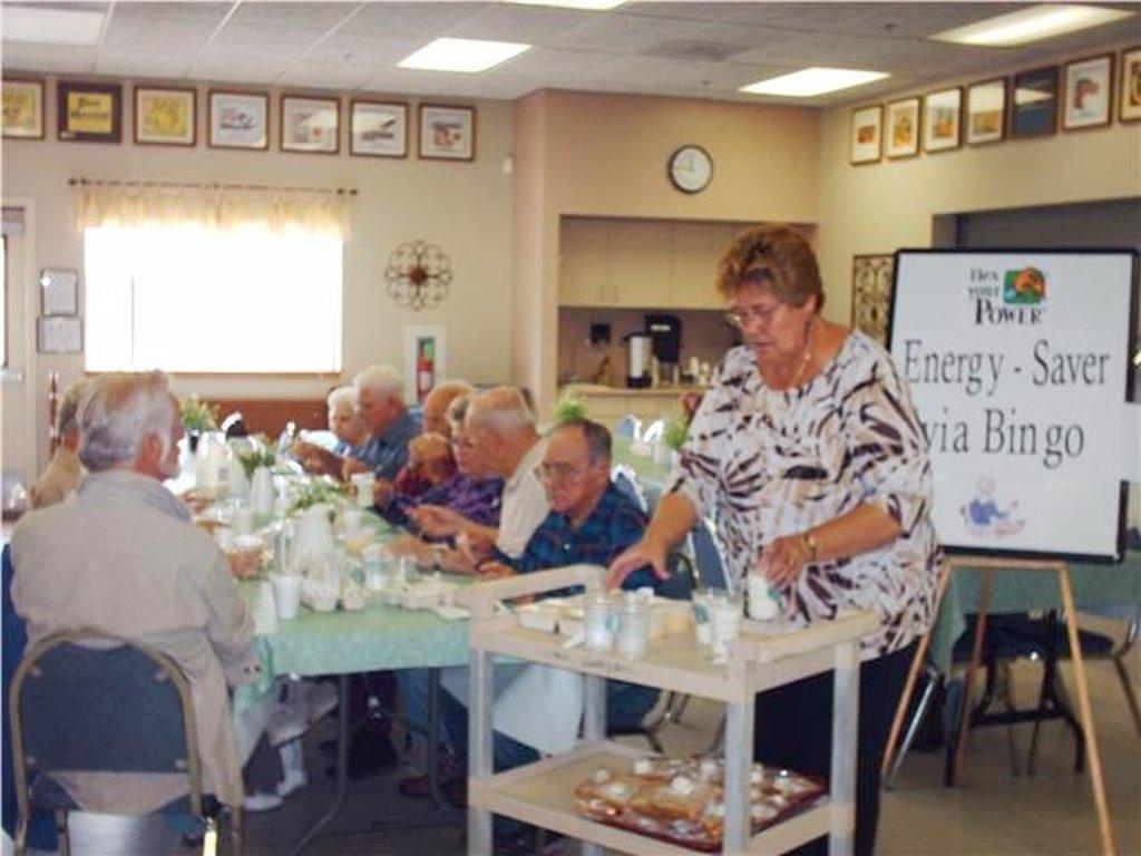Seniors & Family Support Senior meal during Bingo